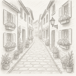 Nebenstraßen ohne parkende Autos